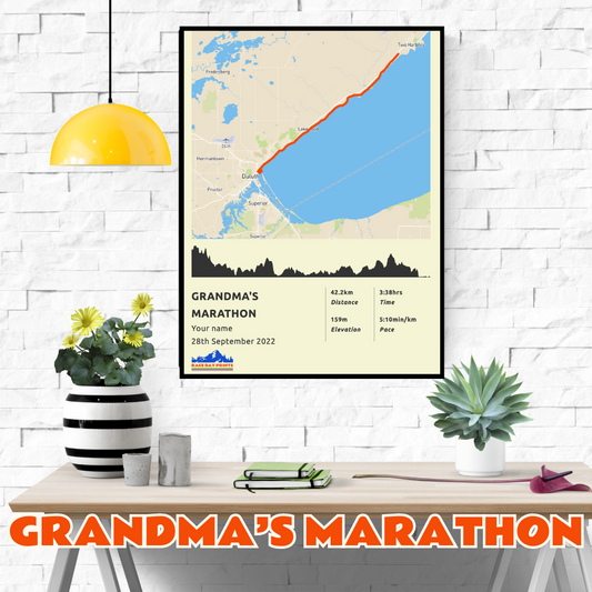 Grandma's Marathon Route Poster – The Ultimate Gift for Runners